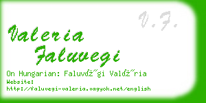 valeria faluvegi business card